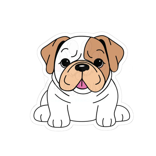 Adorable Bulldog Kiss-Cut Stickers - Cute Dog Lover Decals for Laptops, Water Bottles & More