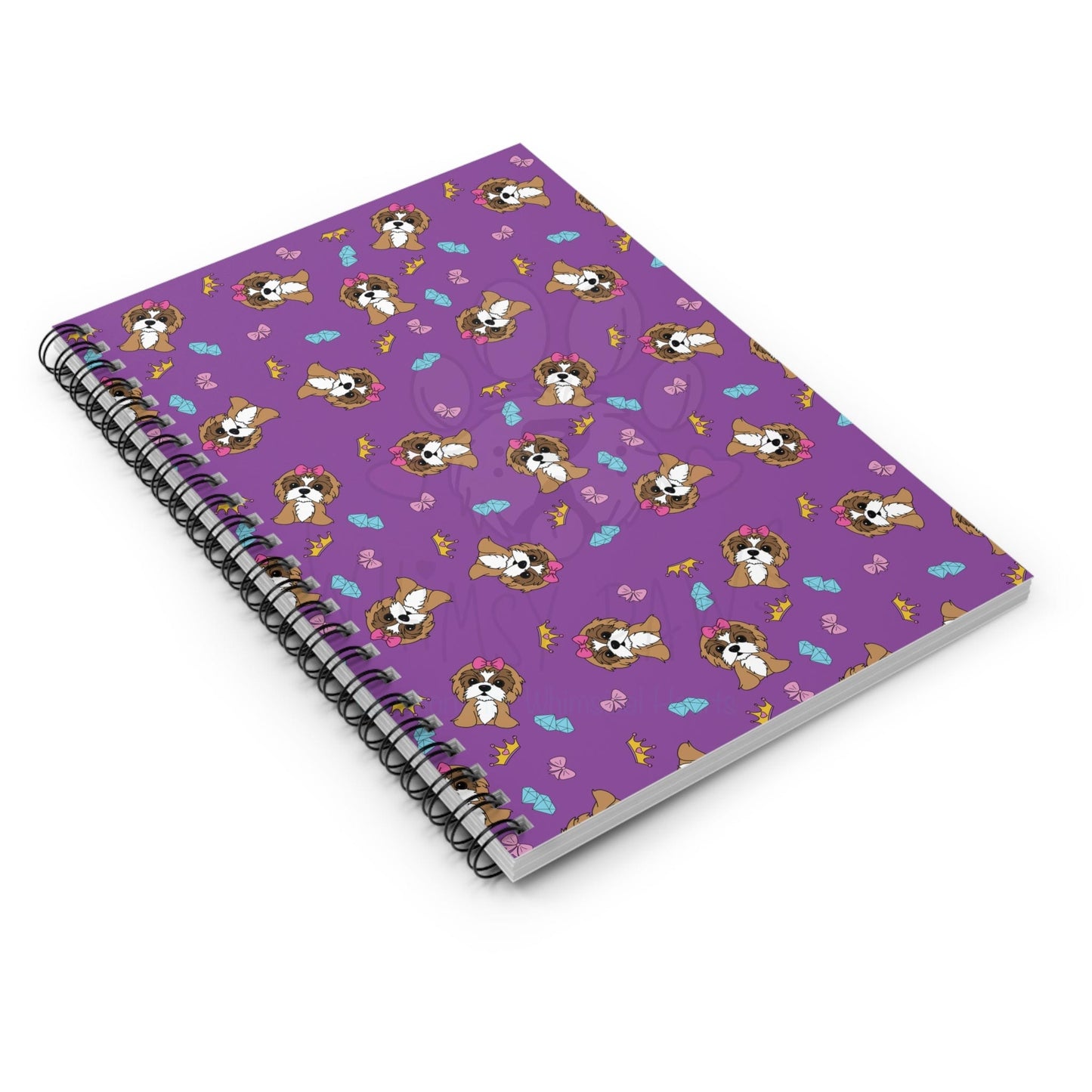 Cute Shih Tzu Princess Spiral Notebook - Ruled Line for Pet Lovers