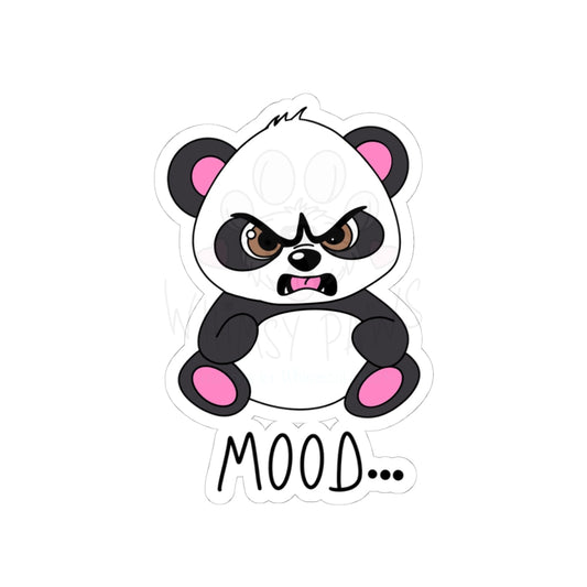 Angry Panda Mood Kiss-Cut Stickers - Express Your Feelings!
