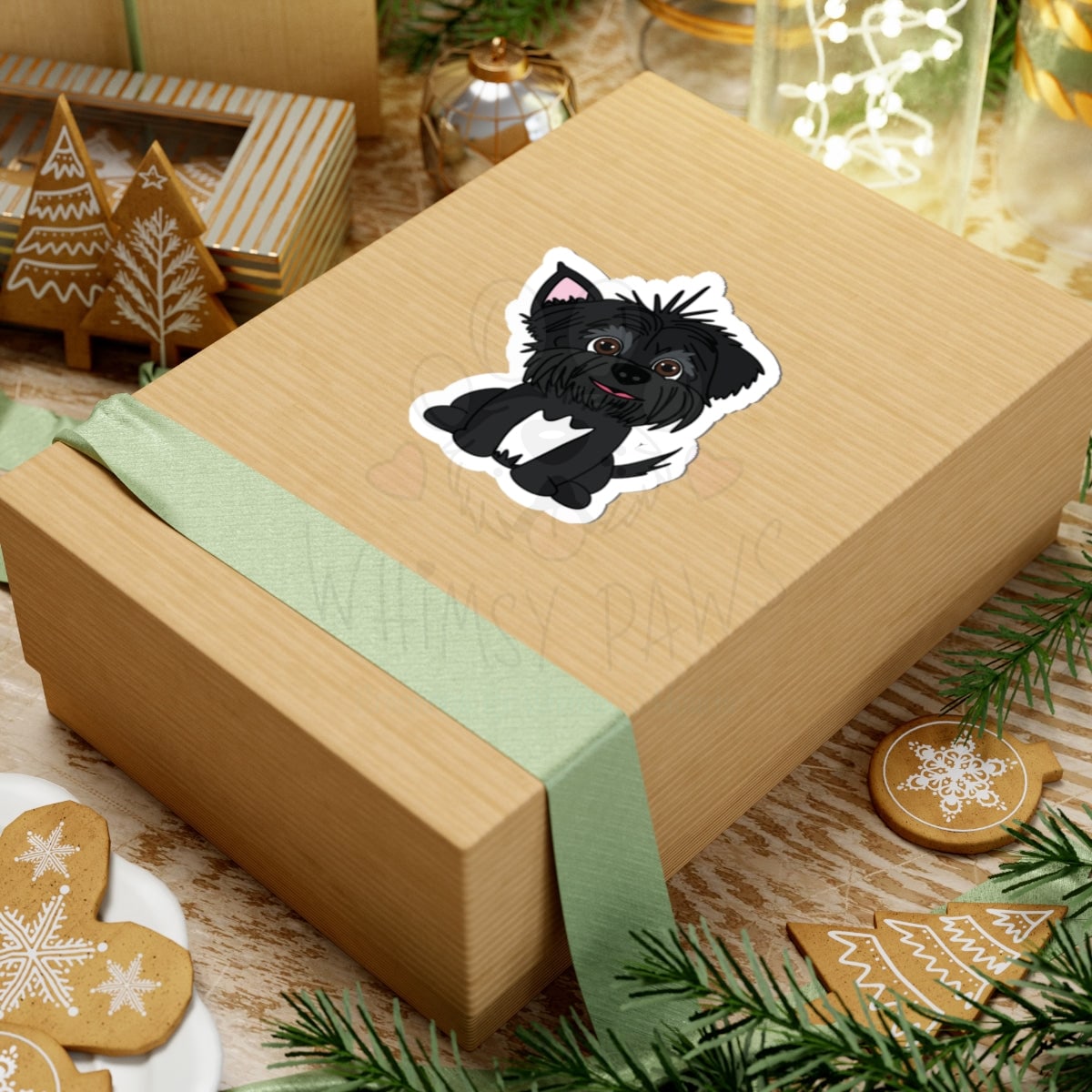 Scruffy "Tiko the Terrier" Dog Kiss-Cut Stickers - Perfect for Pet Lovers & Gift Giving