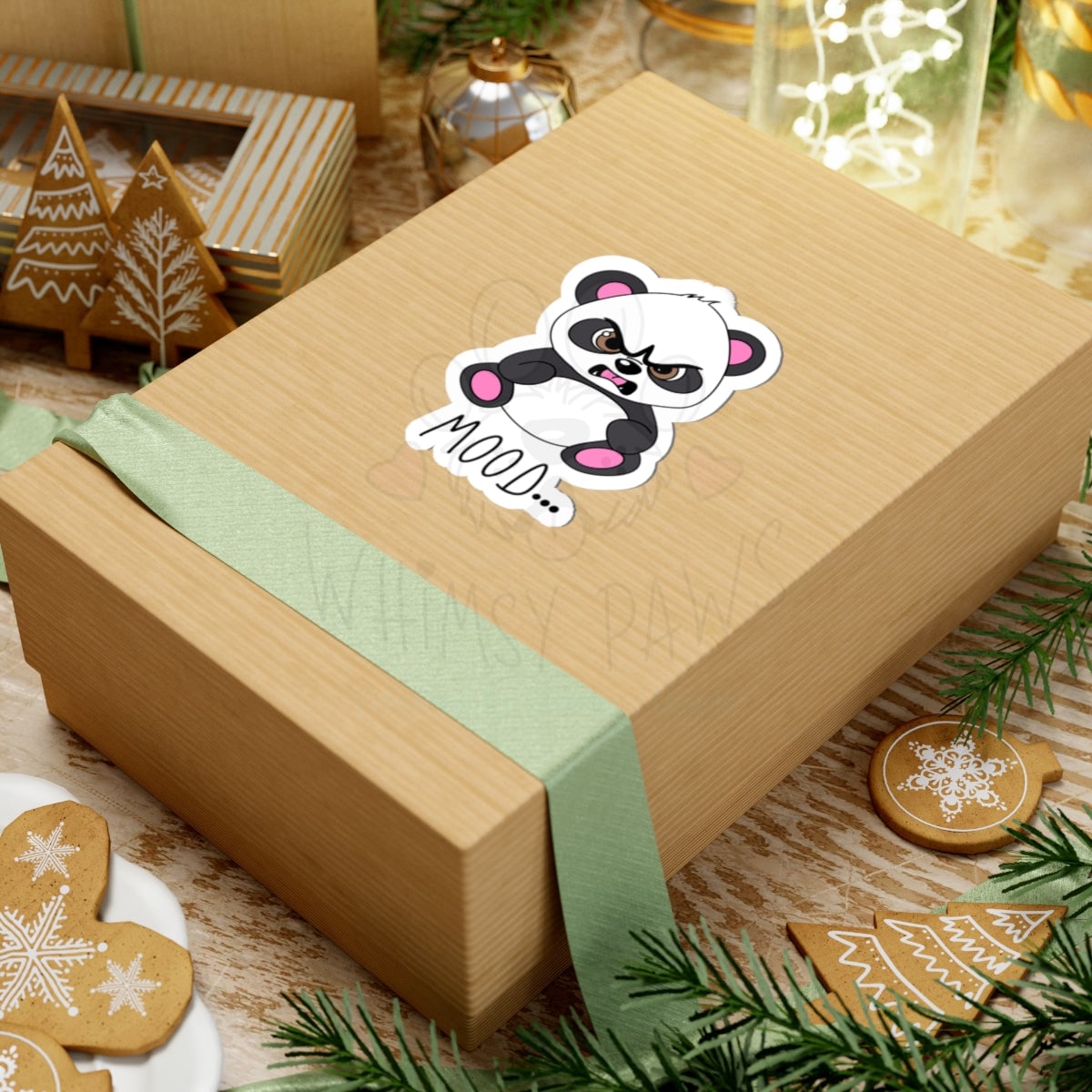 Angry Panda Mood Kiss-Cut Stickers - Express Your Feelings!