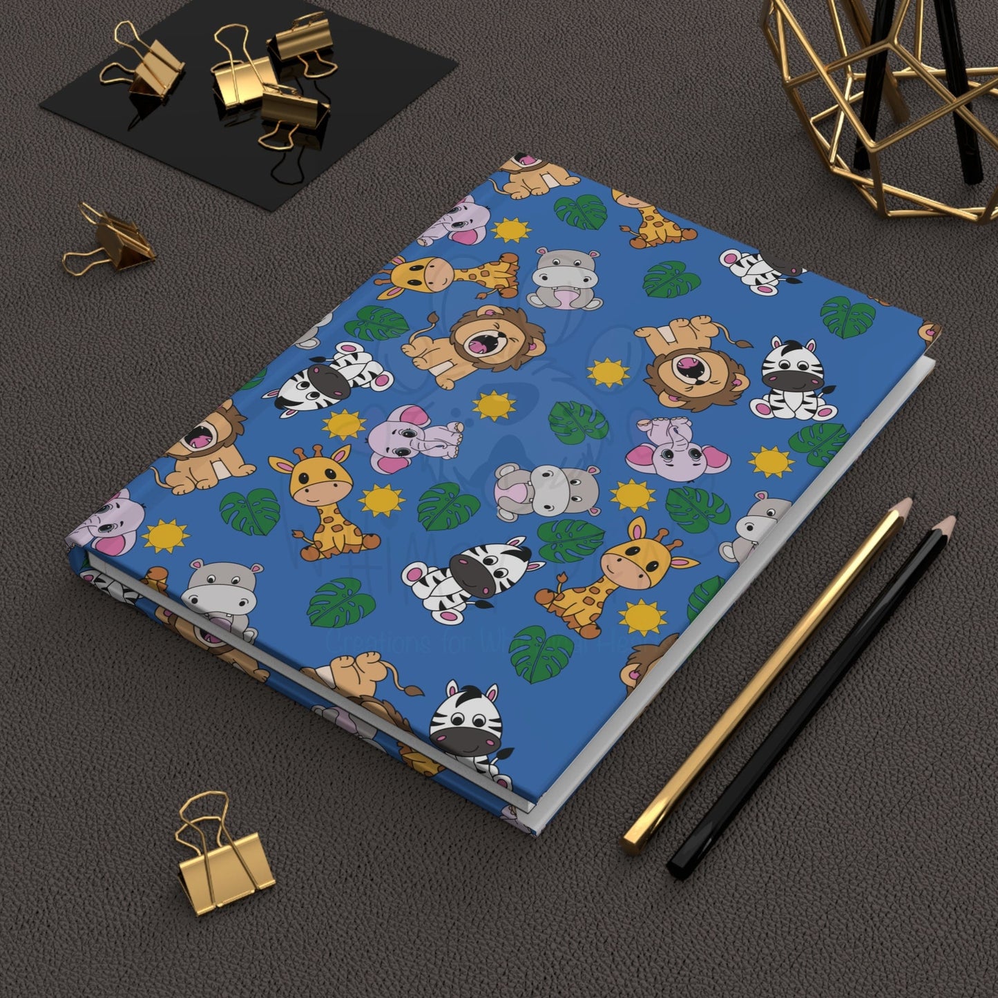 Cute Lion and Friends Hardcover Journal - Fun Design for Kids and Animal Lovers