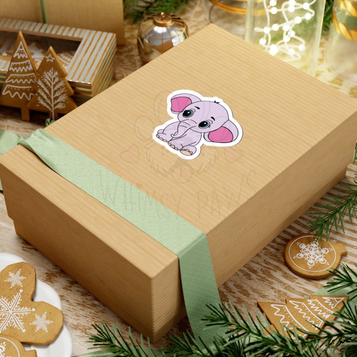 Adorable Elephant Kiss-Cut Stickers | Cute Baby Animal Decals for Kids & Adults | Perfect for Laptops, Water Bottles, and Scrapbooking