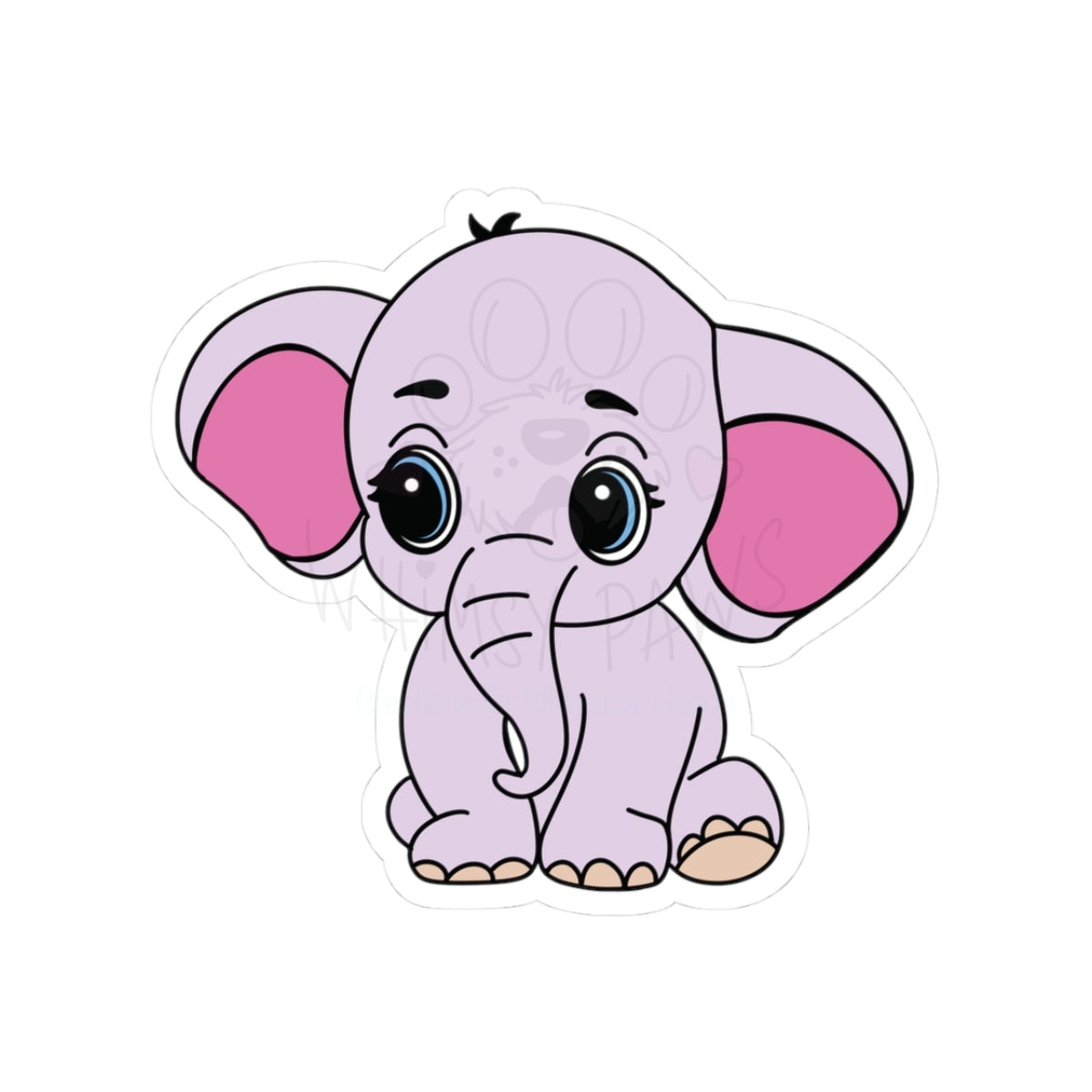 Adorable Elephant Kiss-Cut Stickers | Cute Baby Animal Decals for Kids & Adults | Perfect for Laptops, Water Bottles, and Scrapbooking