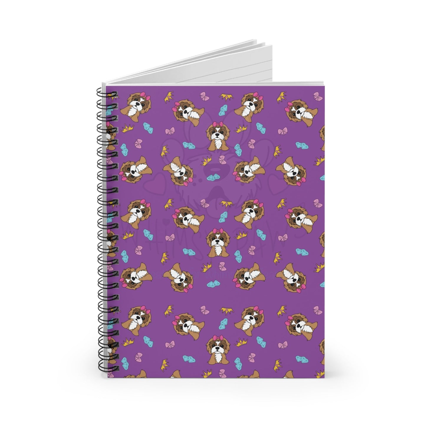 Cute Shih Tzu Princess Spiral Notebook - Ruled Line for Pet Lovers