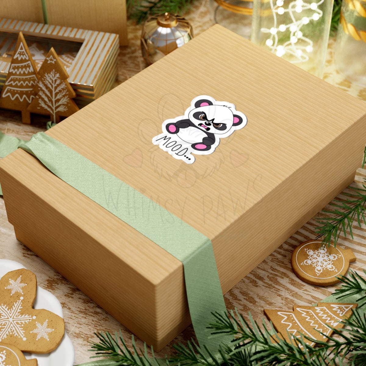 Angry Panda Mood Kiss-Cut Stickers - Express Your Feelings!