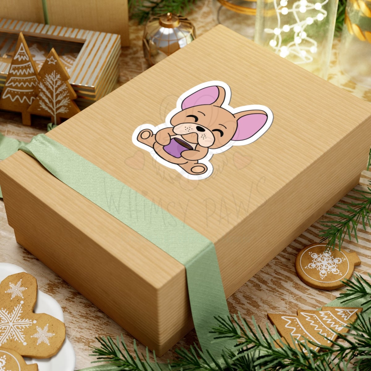 Cute French Bulldog Kiss-Cut Stickers - Adorable Pet Decor for Personalizing Laptops, Water Bottles, and More!