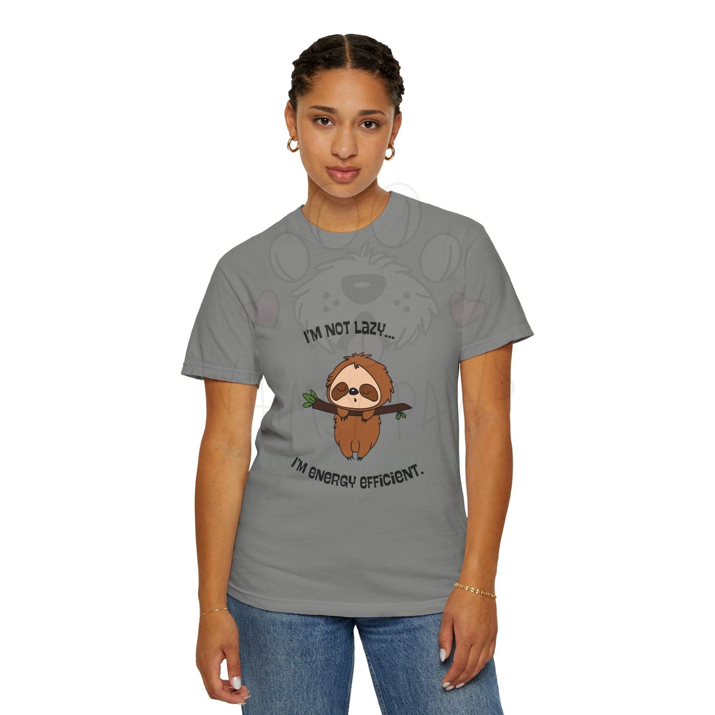 Funny Sloth T-Shirt - "I'm Not Lazy, I'm Energy Efficient" - Unisex Tee