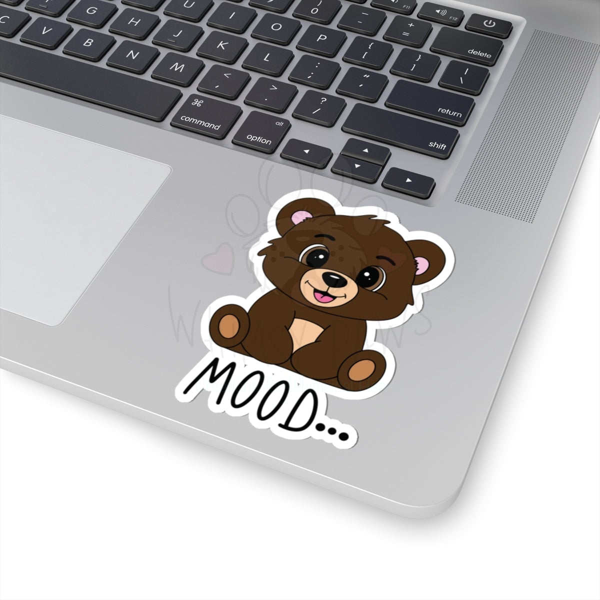 Cute Bear Mood Kiss-Cut Stickers - Adorable Laptop Decor