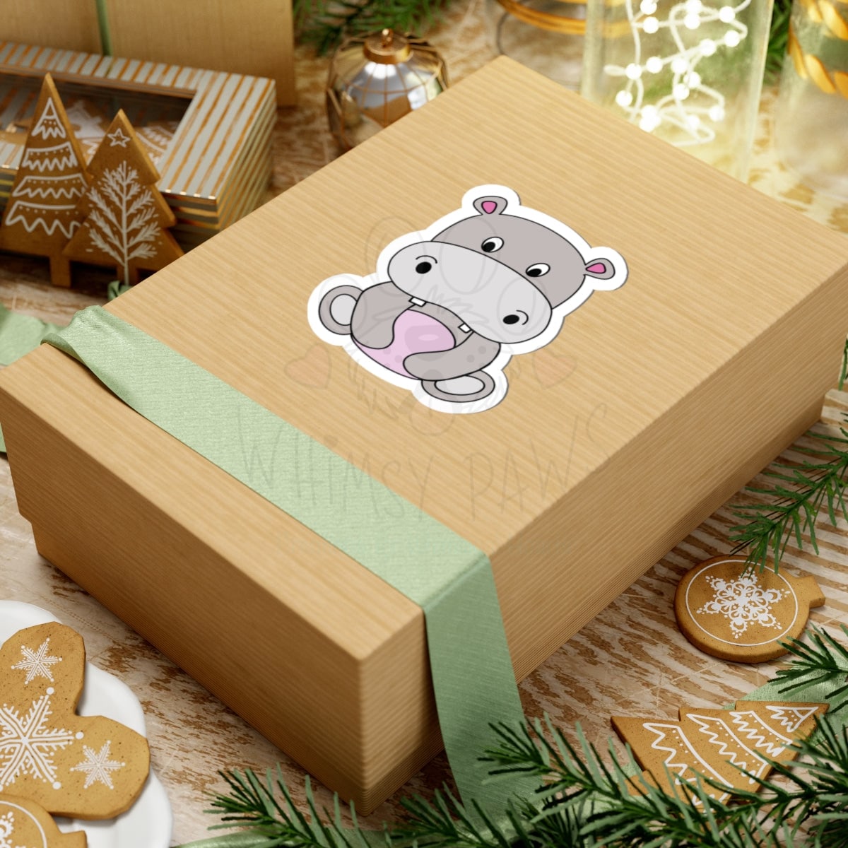 Cute Hippo Kiss-Cut Stickers | Fun Decorative Decals for Kids & Adults