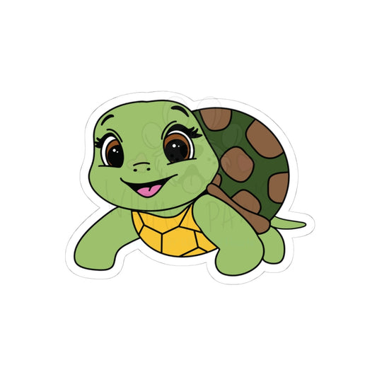 Cute Turtle Kiss-Cut Stickers - Adorable Ocean-themed Decor for Kids