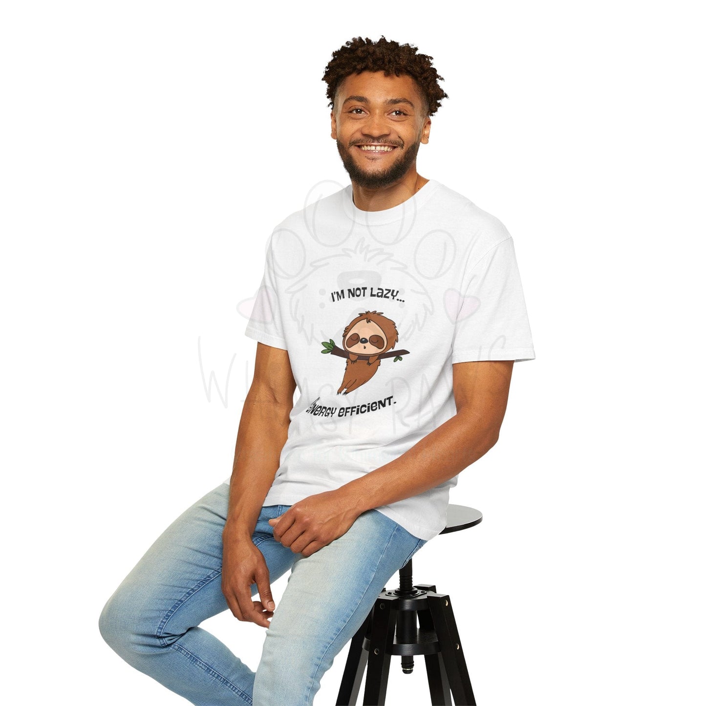 Funny Sloth T-Shirt - "I'm Not Lazy, I'm Energy Efficient" - Unisex Tee