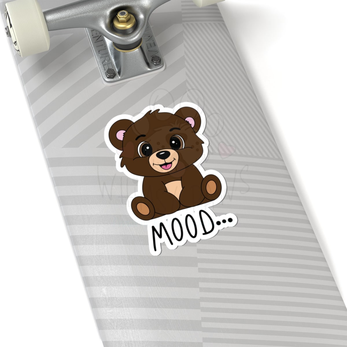 Cute Bear Mood Kiss-Cut Stickers - Adorable Laptop Decor