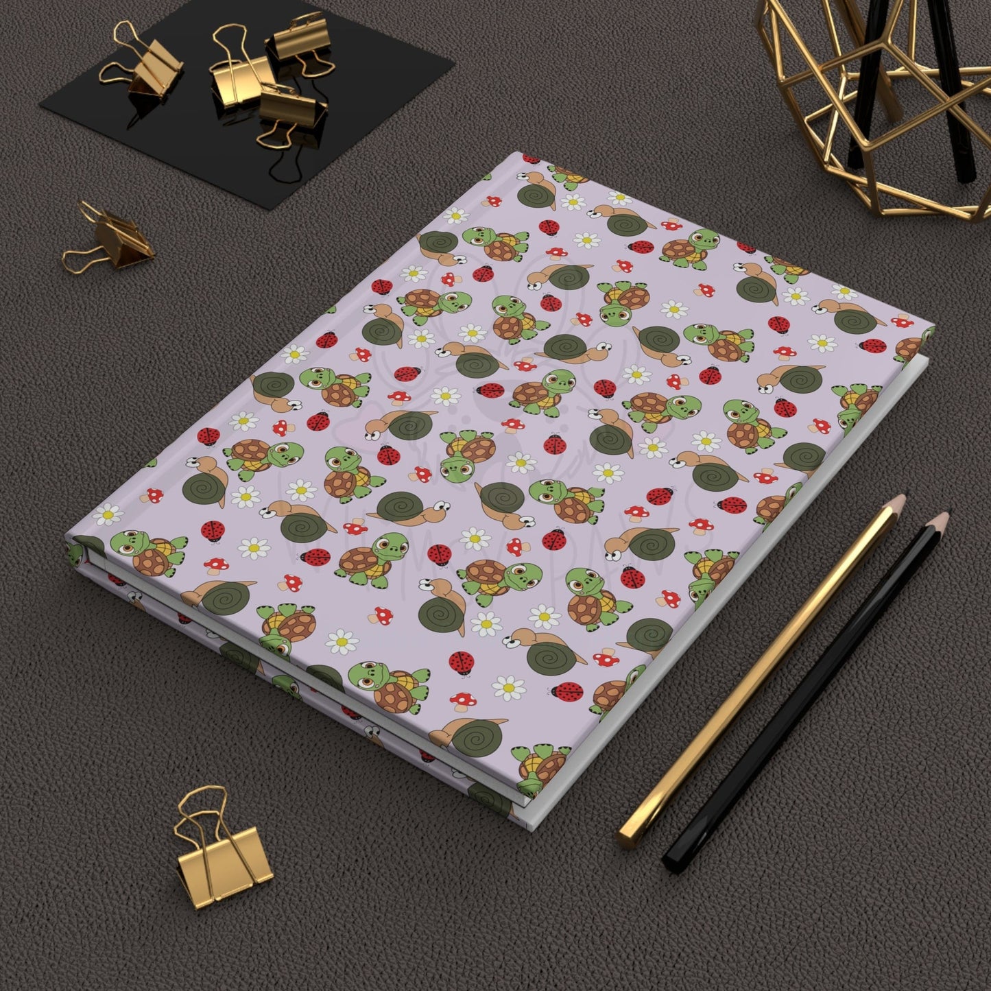 Cute Animal Hardcover Journal - Turtle and Friends Design