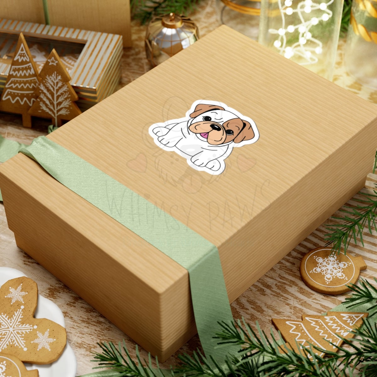 Adorable Bulldog Kiss-Cut Stickers - Cute Dog Lover Decals for Laptops, Water Bottles & More