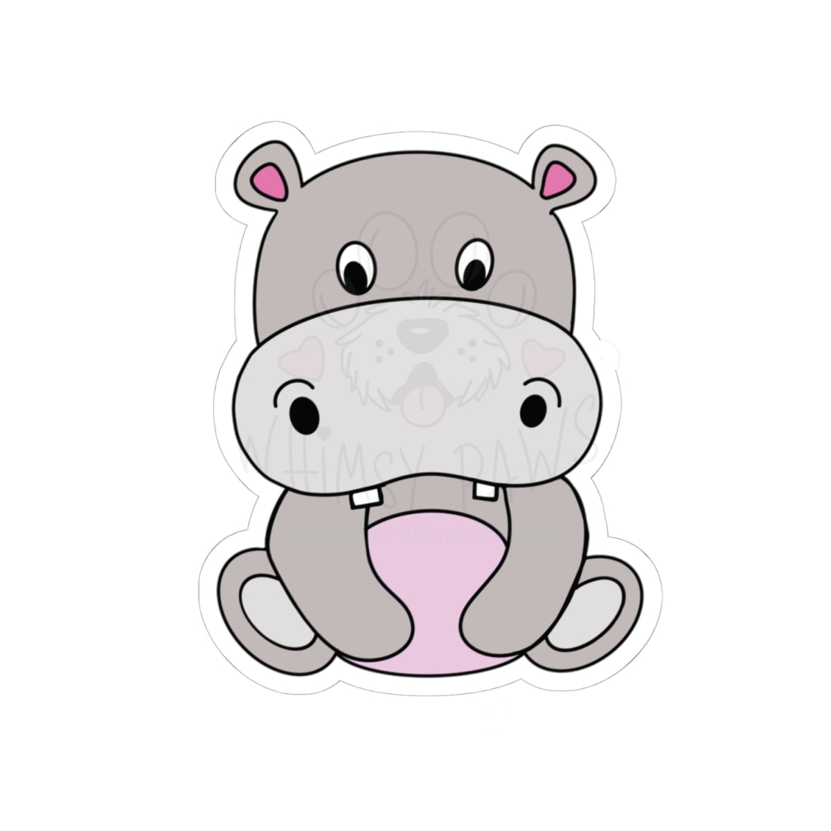 Cute Hippo Kiss-Cut Stickers | Fun Decorative Decals for Kids & Adults