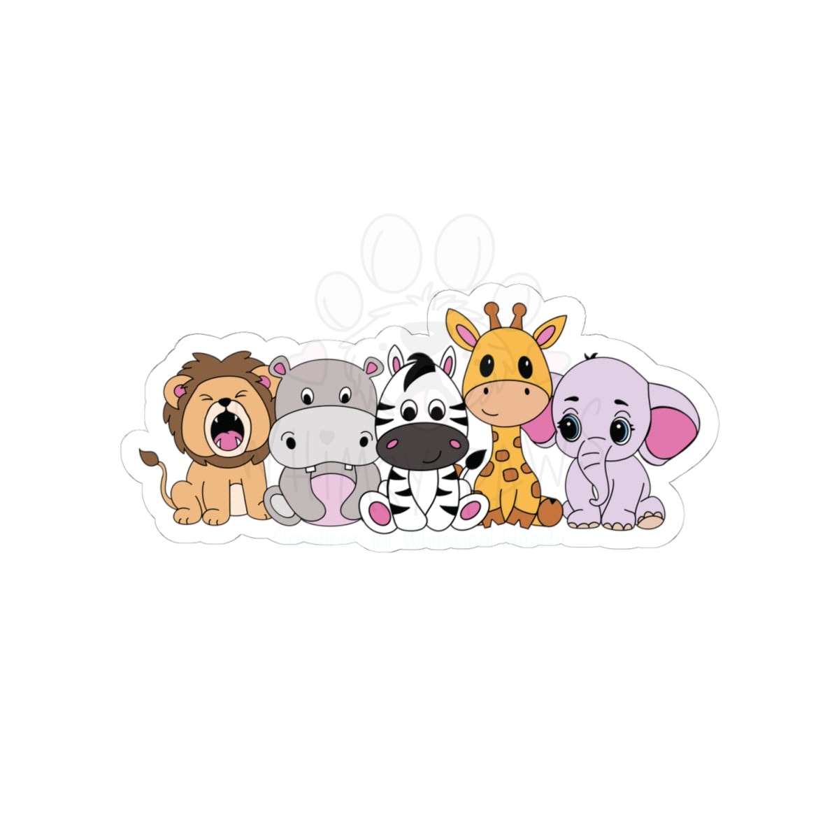 Adorable Safari Animal Kiss-Cut Stickers - Perfect for Kids' Crafts & Decor