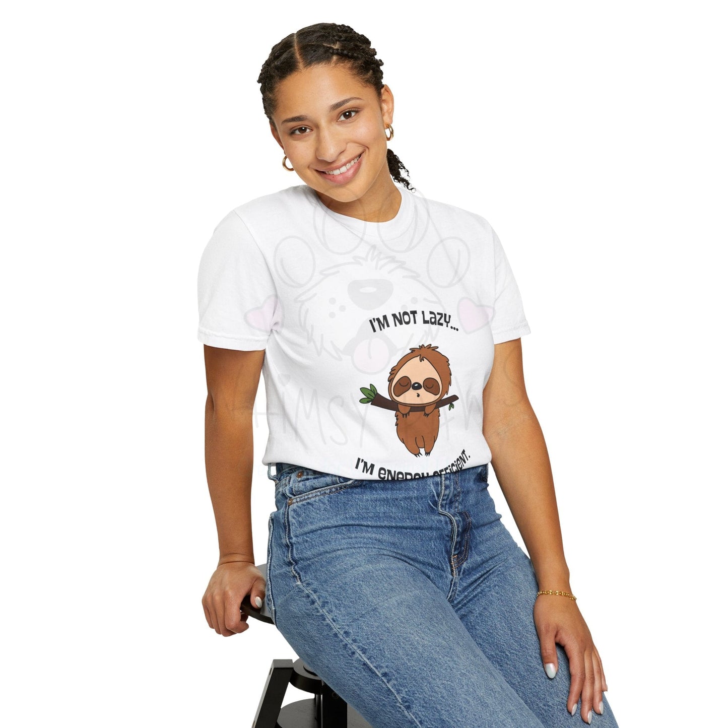 Funny Sloth T-Shirt - "I'm Not Lazy, I'm Energy Efficient" - Unisex Tee