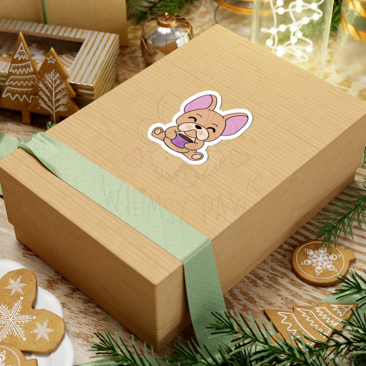 Cute French Bulldog Kiss-Cut Stickers - Adorable Pet Decor for Personalizing Laptops, Water Bottles, and More!