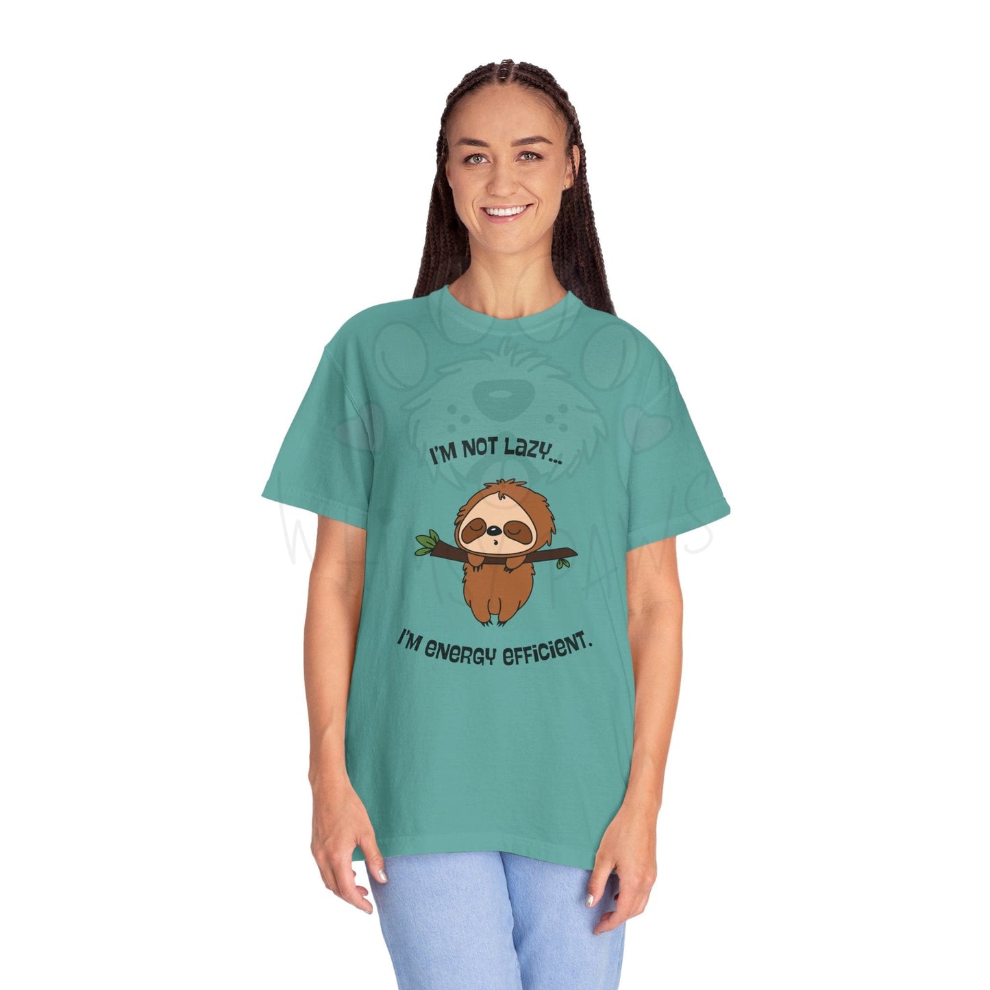 Funny Sloth T-Shirt - "I'm Not Lazy, I'm Energy Efficient" - Unisex Tee