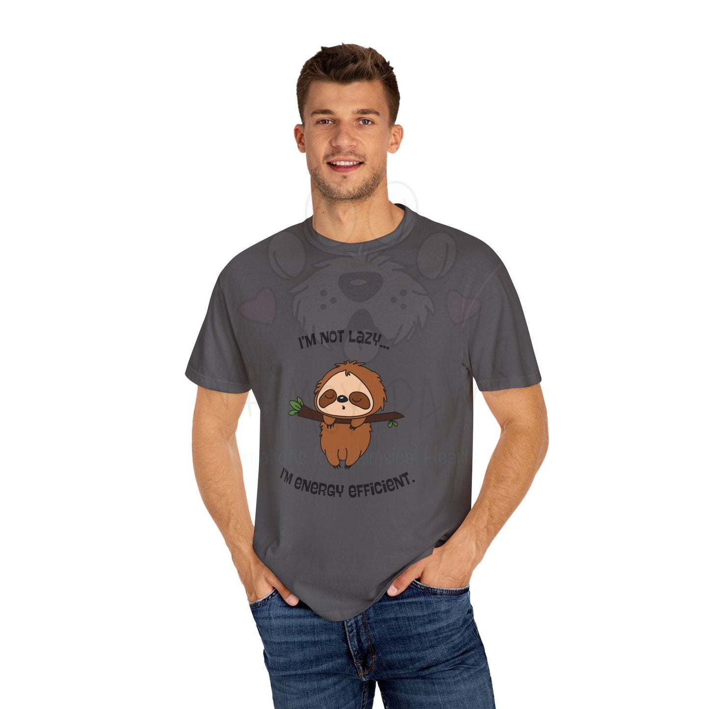 Funny Sloth T-Shirt - "I'm Not Lazy, I'm Energy Efficient" - Unisex Tee