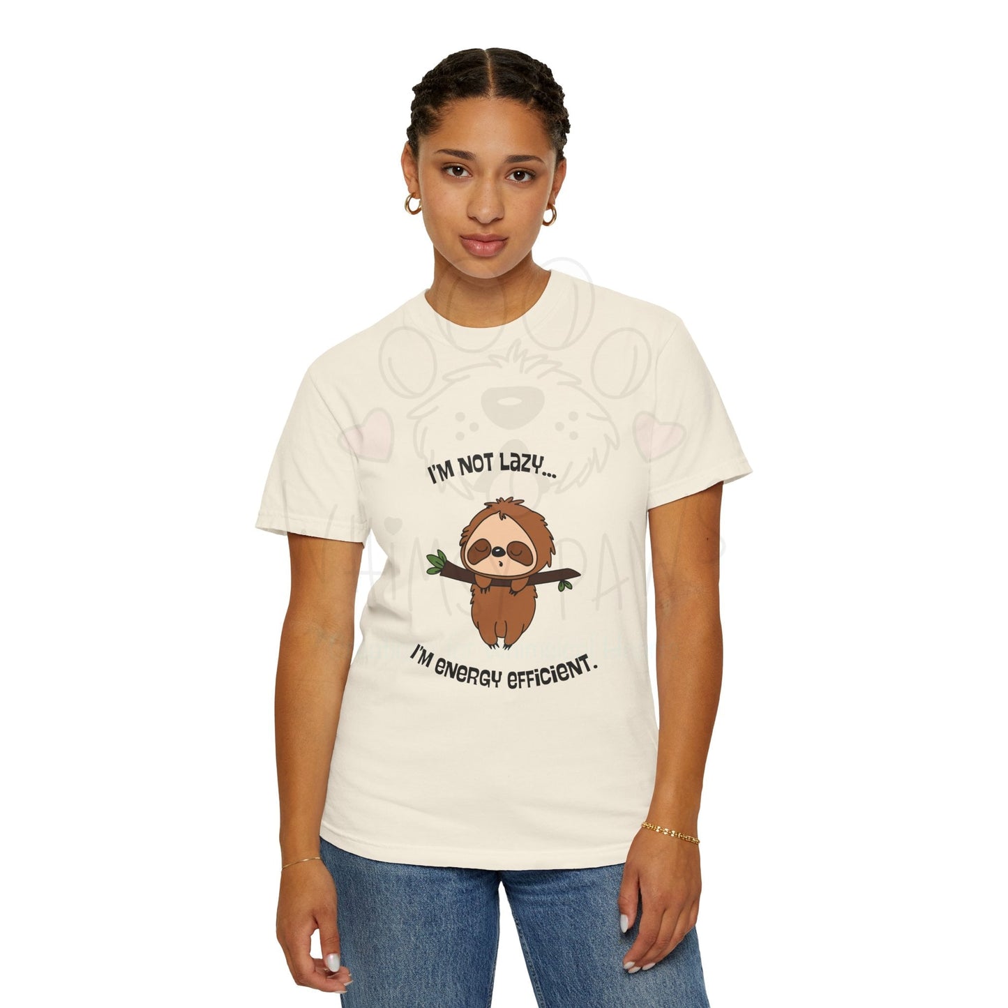 Funny Sloth T-Shirt - "I'm Not Lazy, I'm Energy Efficient" - Unisex Tee