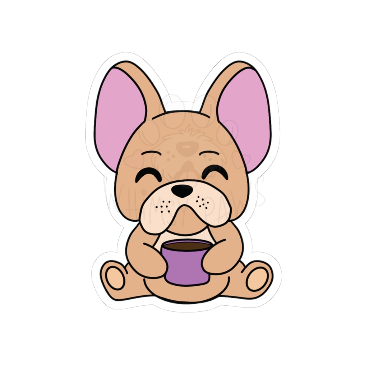 Cute French Bulldog Kiss-Cut Stickers - Adorable Pet Decor for Personalizing Laptops, Water Bottles, and More!
