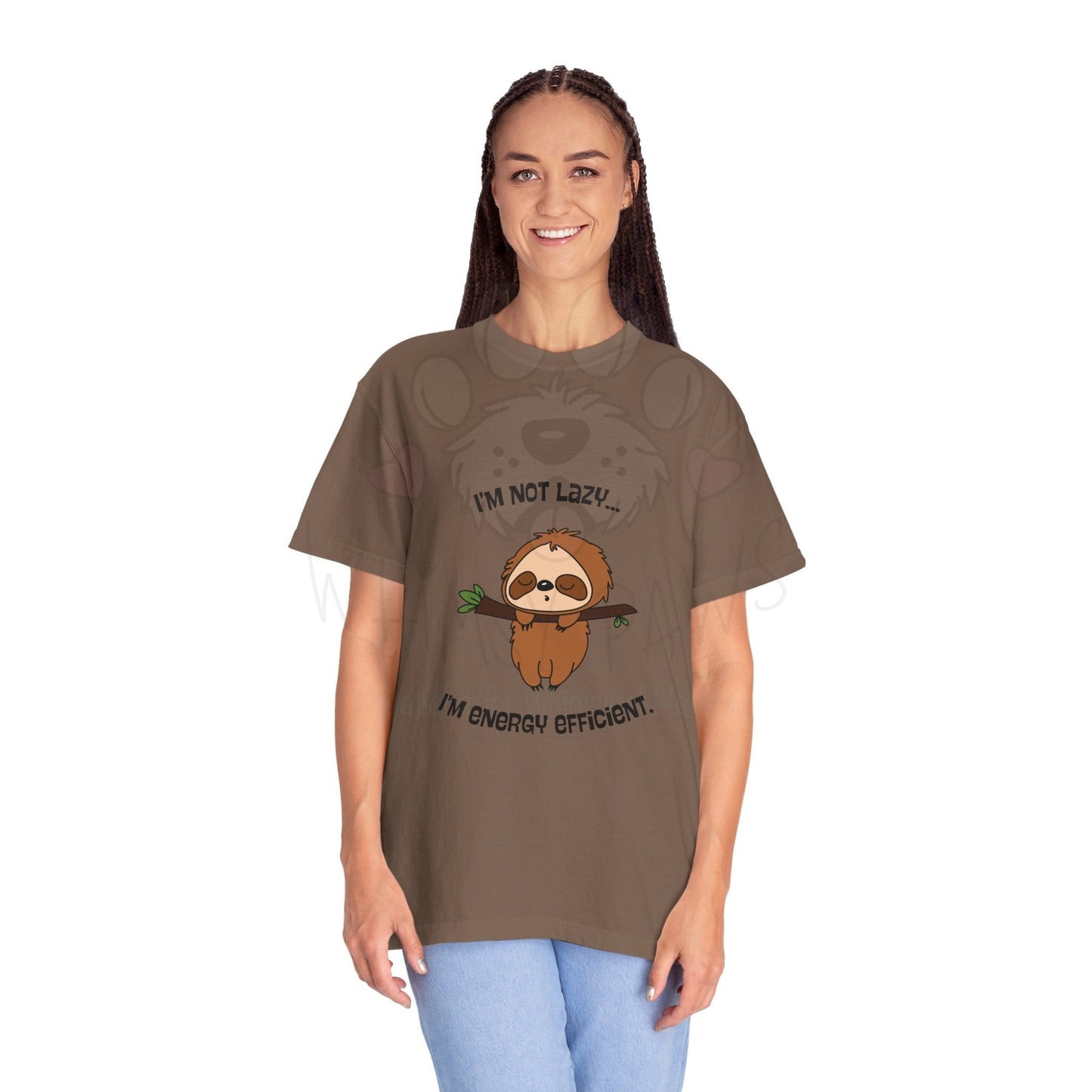 Funny Sloth T-Shirt - "I'm Not Lazy, I'm Energy Efficient" - Unisex Tee