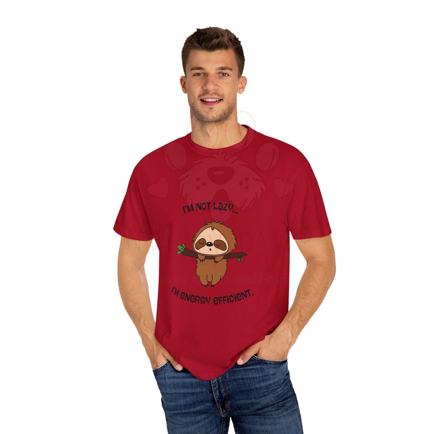 Funny Sloth T-Shirt - "I'm Not Lazy, I'm Energy Efficient" - Unisex Tee