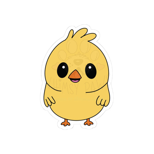 Cute Yellow Chick Kiss-Cut Stickers - Playful Decor for Laptops and Water Bottles