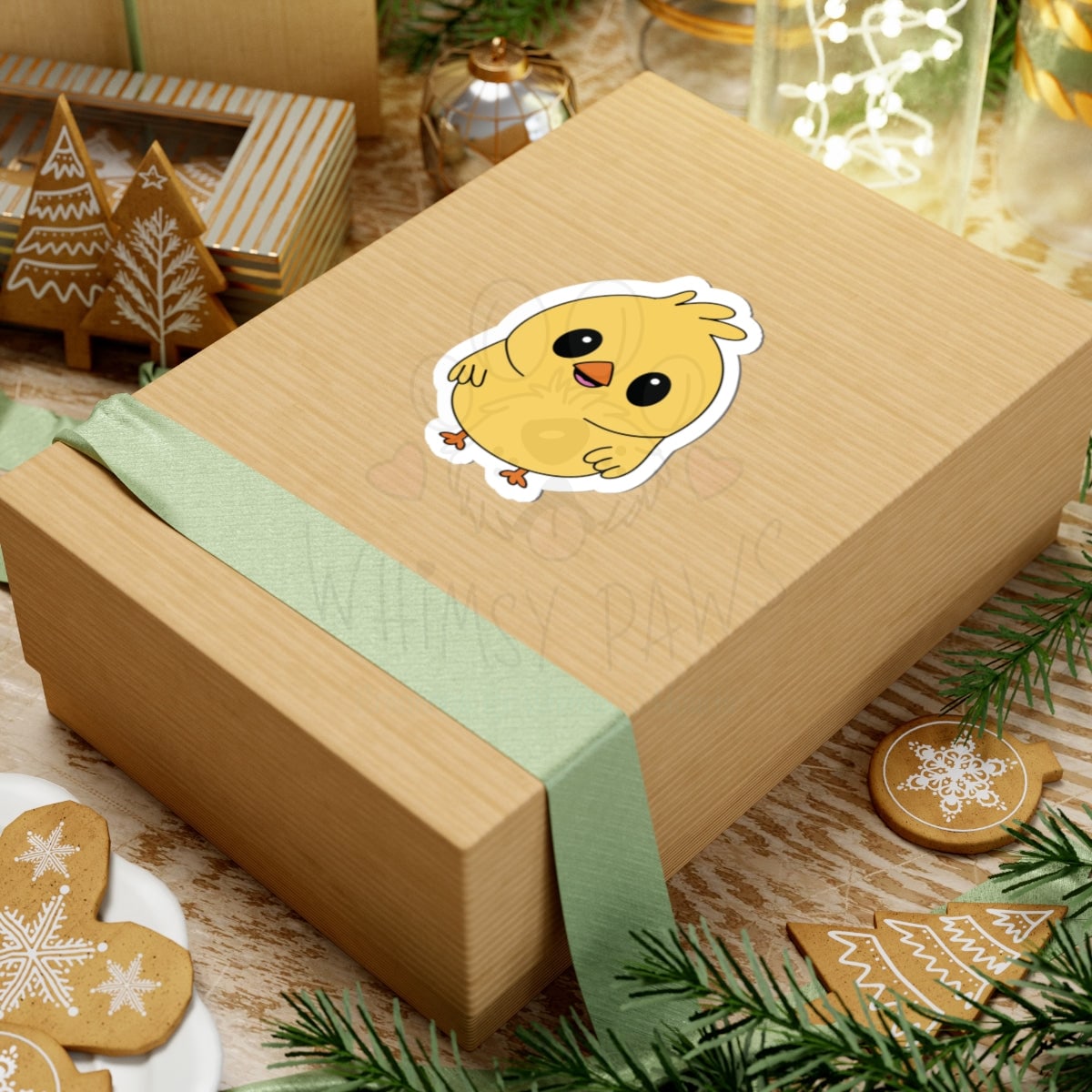 Cute Yellow Chick Kiss-Cut Stickers - Playful Decor for Laptops and Water Bottles