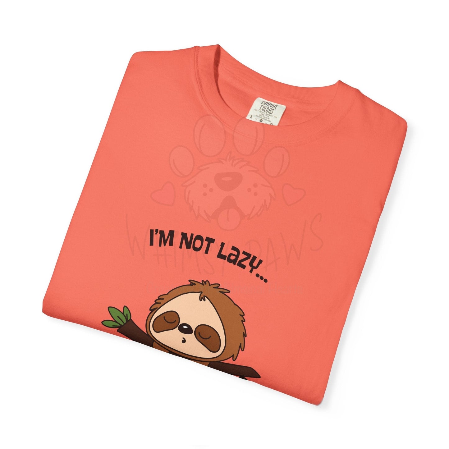 Funny Sloth T-Shirt - "I'm Not Lazy, I'm Energy Efficient" - Unisex Tee