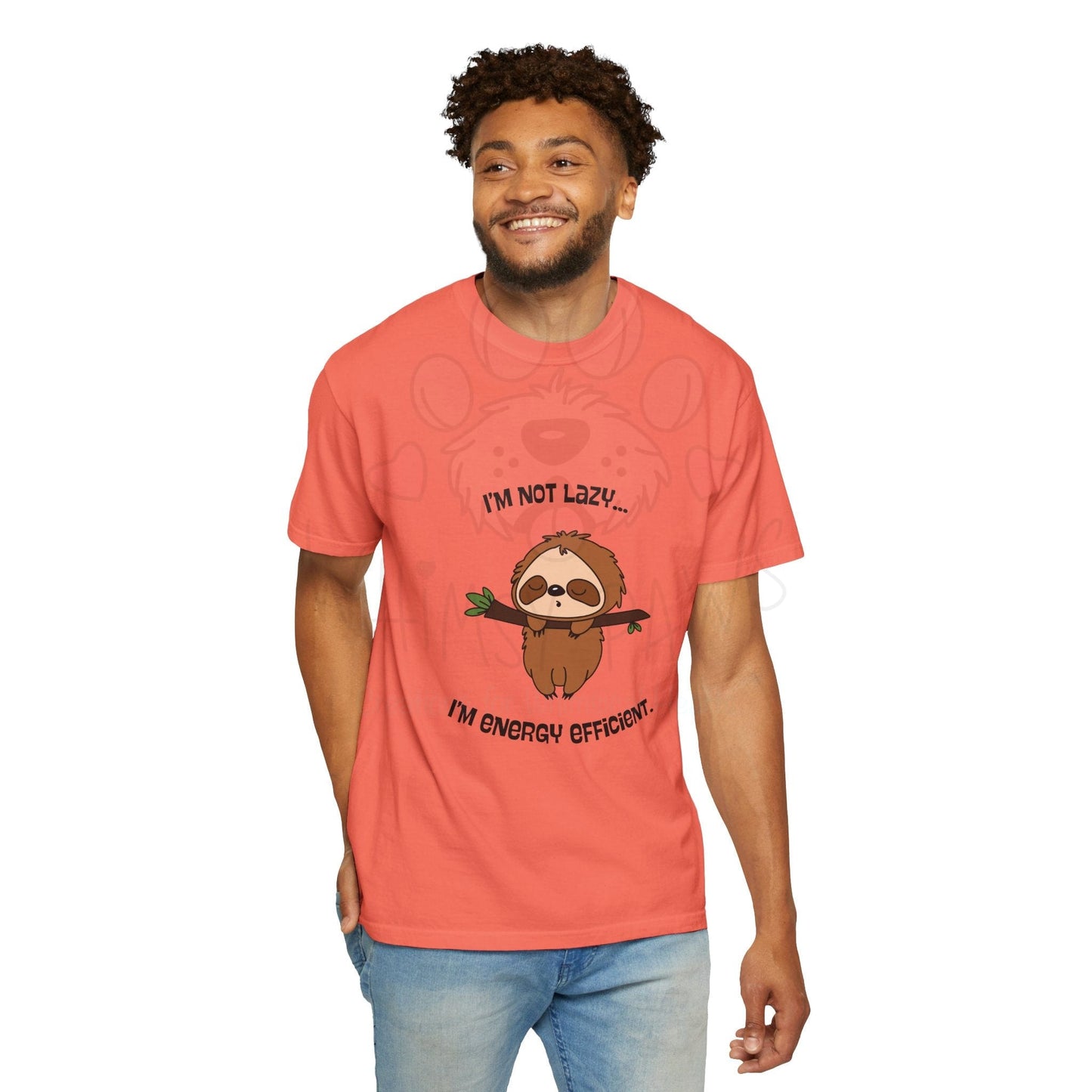 Funny Sloth T-Shirt - "I'm Not Lazy, I'm Energy Efficient" - Unisex Tee