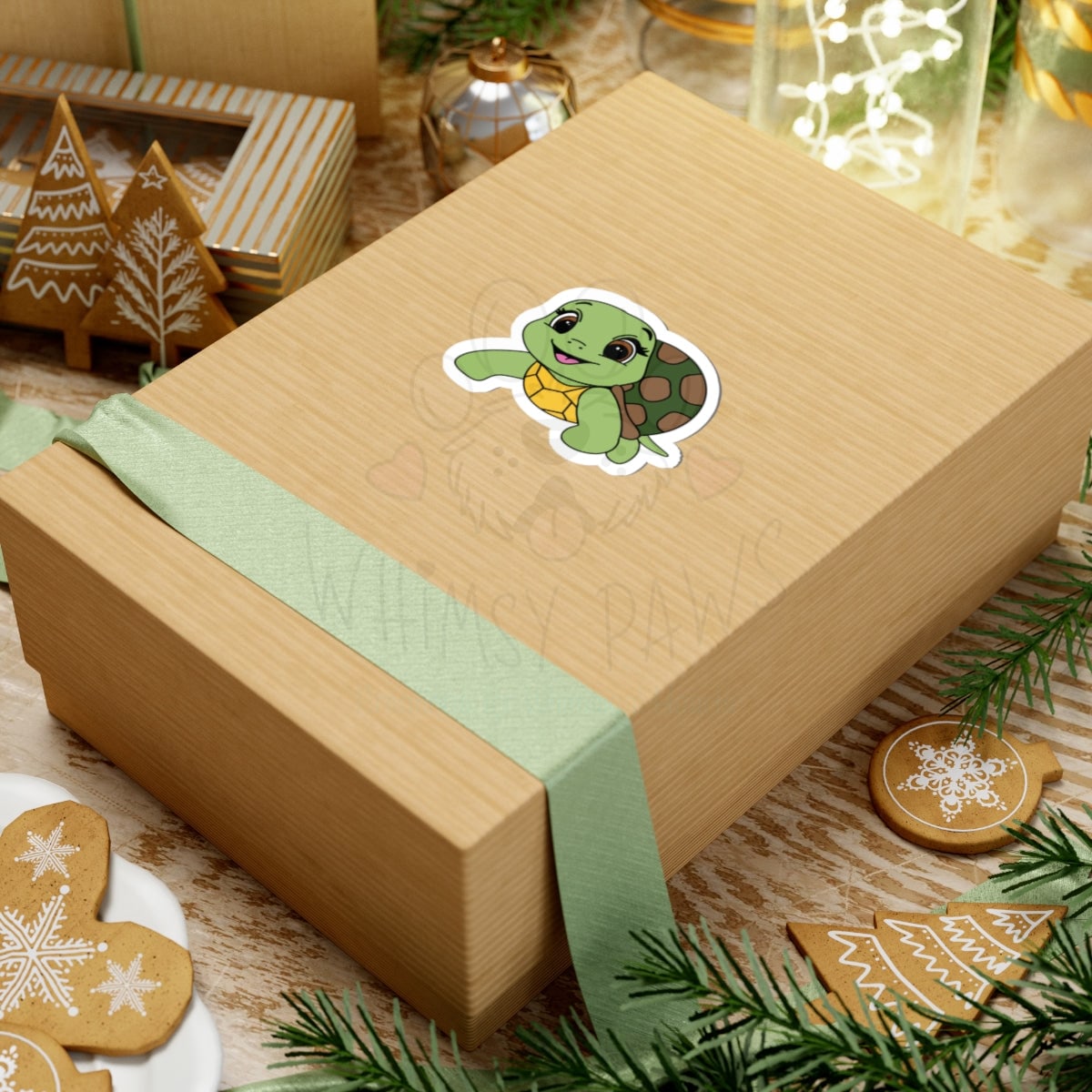 Cute Turtle Kiss-Cut Stickers - Adorable Ocean-themed Decor for Kids