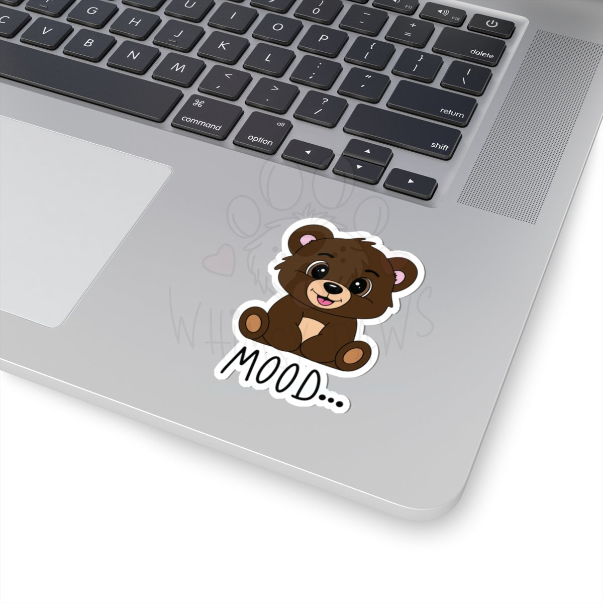 Cute Bear Mood Kiss-Cut Stickers - Adorable Laptop Decor
