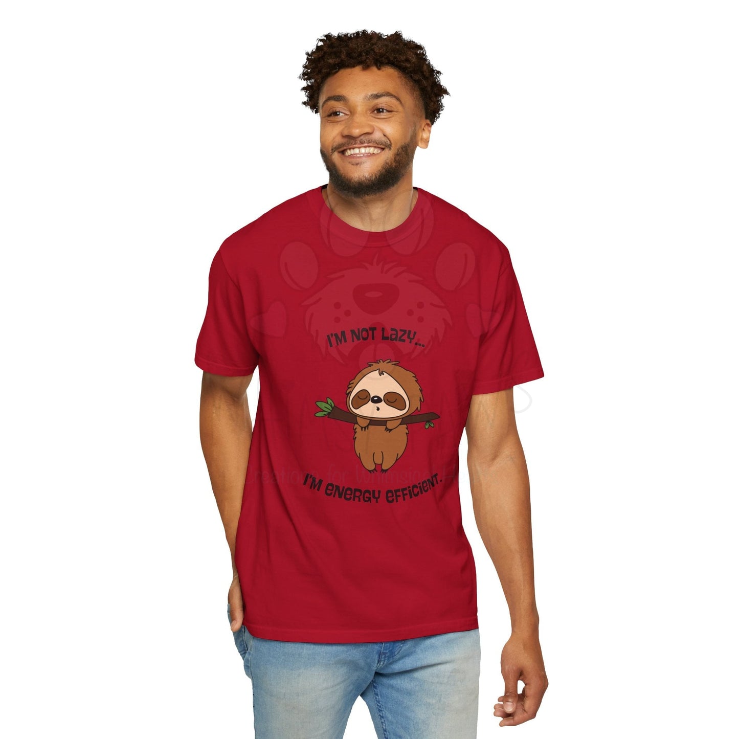 Funny Sloth T-Shirt - "I'm Not Lazy, I'm Energy Efficient" - Unisex Tee