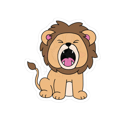 Cute Roaring Lion Kiss-Cut Stickers - Perfect for Kids & Animal Lovers