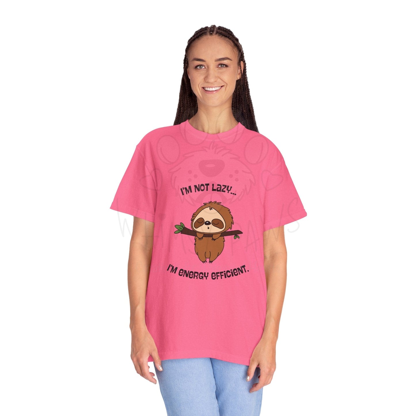 Funny Sloth T-Shirt - "I'm Not Lazy, I'm Energy Efficient" - Unisex Tee