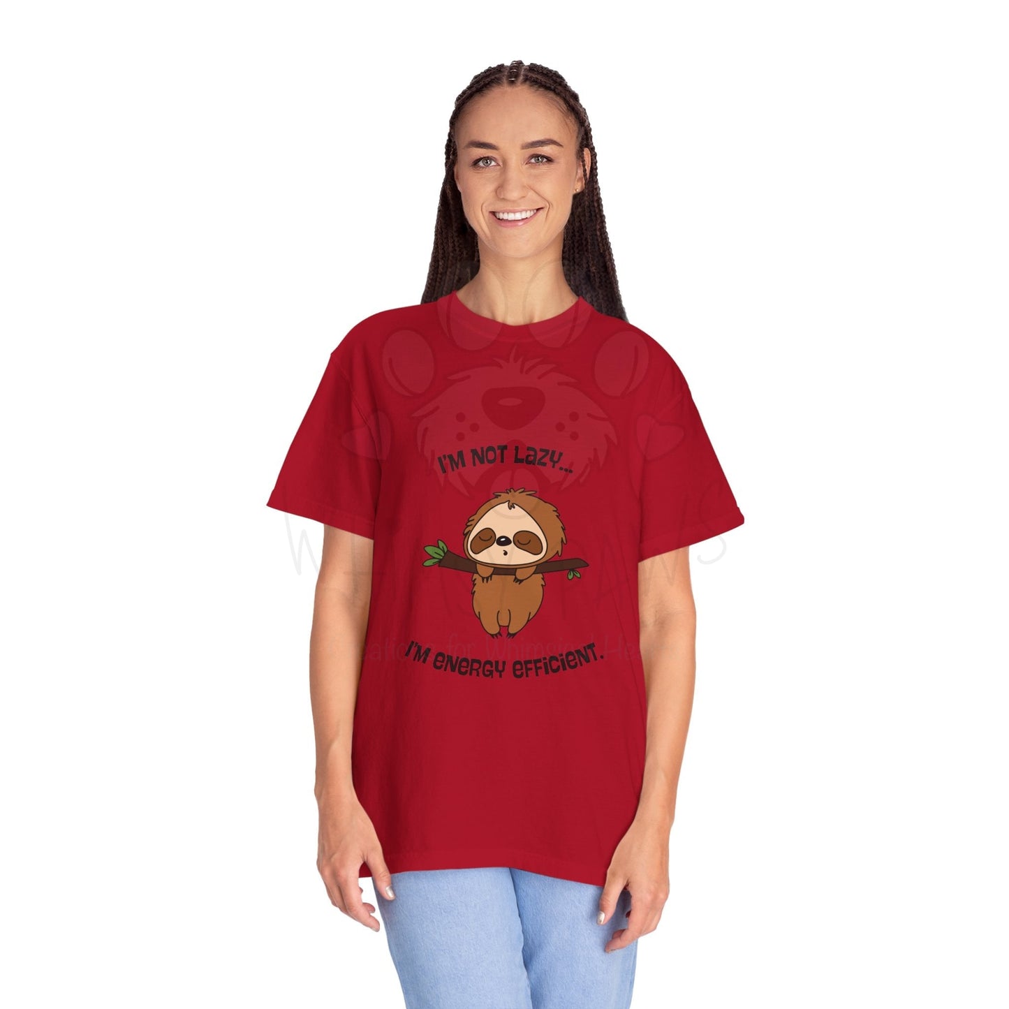 Funny Sloth T-Shirt - "I'm Not Lazy, I'm Energy Efficient" - Unisex Tee