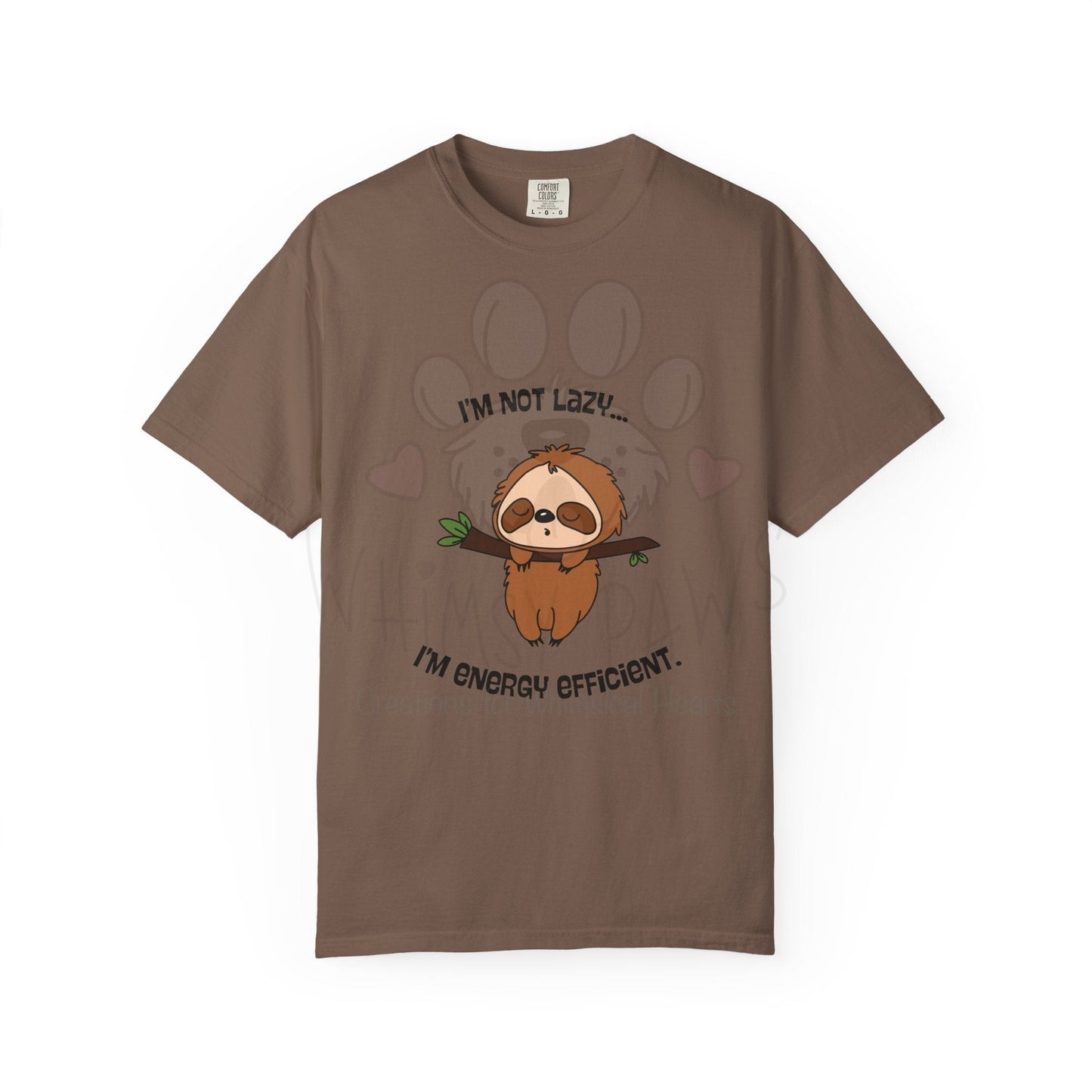 Funny Sloth T-Shirt - "I'm Not Lazy, I'm Energy Efficient" - Unisex Tee