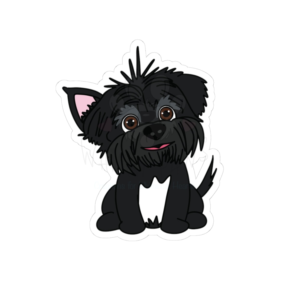 Scruffy "Tiko the Terrier" Dog Kiss-Cut Stickers - Perfect for Pet Lovers & Gift Giving