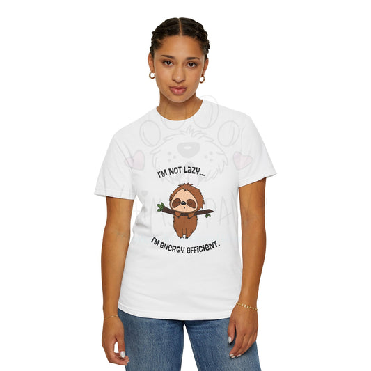 Funny Sloth T-Shirt - "I'm Not Lazy, I'm Energy Efficient" - Unisex Tee