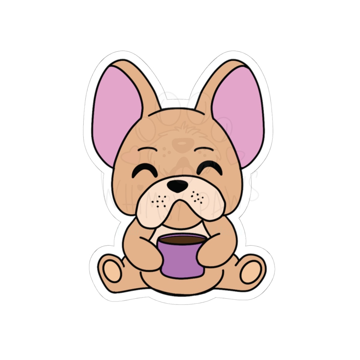 Cute French Bulldog Kiss-Cut Stickers - Adorable Pet Decor for Personalizing Laptops, Water Bottles, and More!