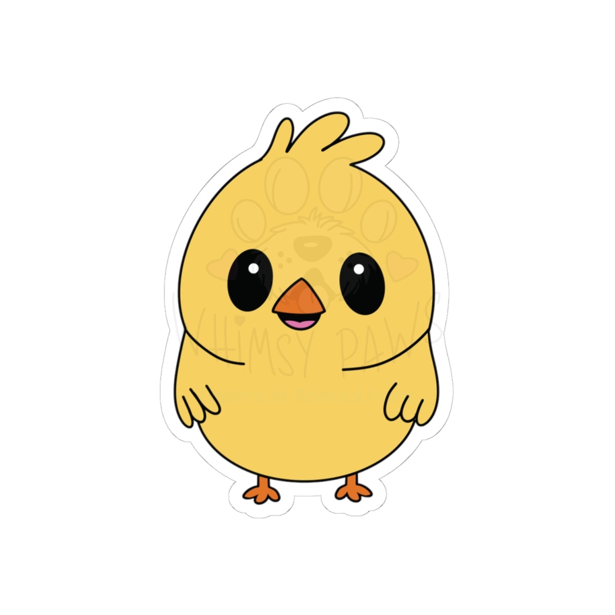 Cute Yellow Chick Kiss-Cut Stickers - Playful Decor for Laptops and Water Bottles