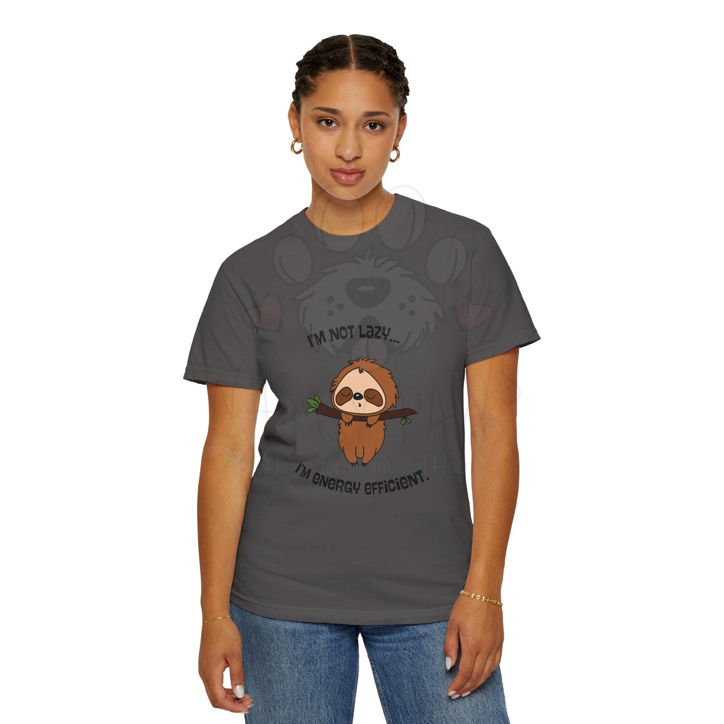 Funny Sloth T-Shirt - "I'm Not Lazy, I'm Energy Efficient" - Unisex Tee