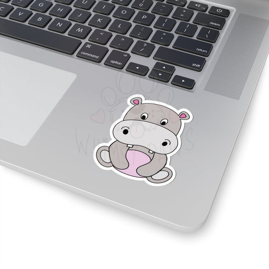 Cute Hippo Kiss-Cut Stickers | Fun Decorative Decals for Kids & Adults
