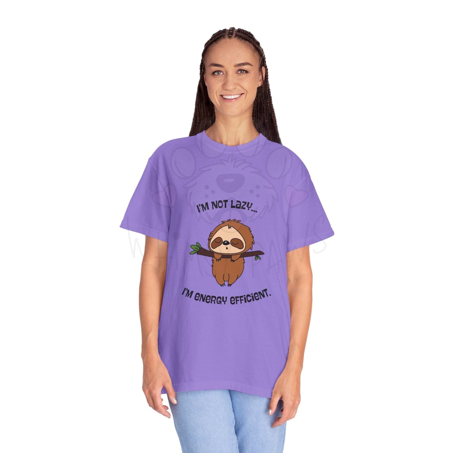 Funny Sloth T-Shirt - "I'm Not Lazy, I'm Energy Efficient" - Unisex Tee