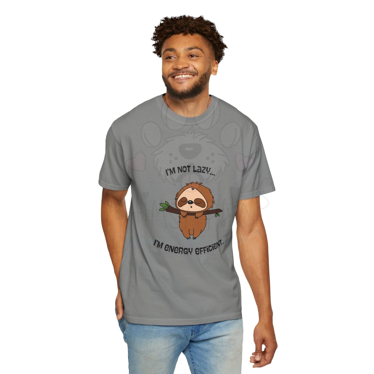 Funny Sloth T-Shirt - "I'm Not Lazy, I'm Energy Efficient" - Unisex Tee