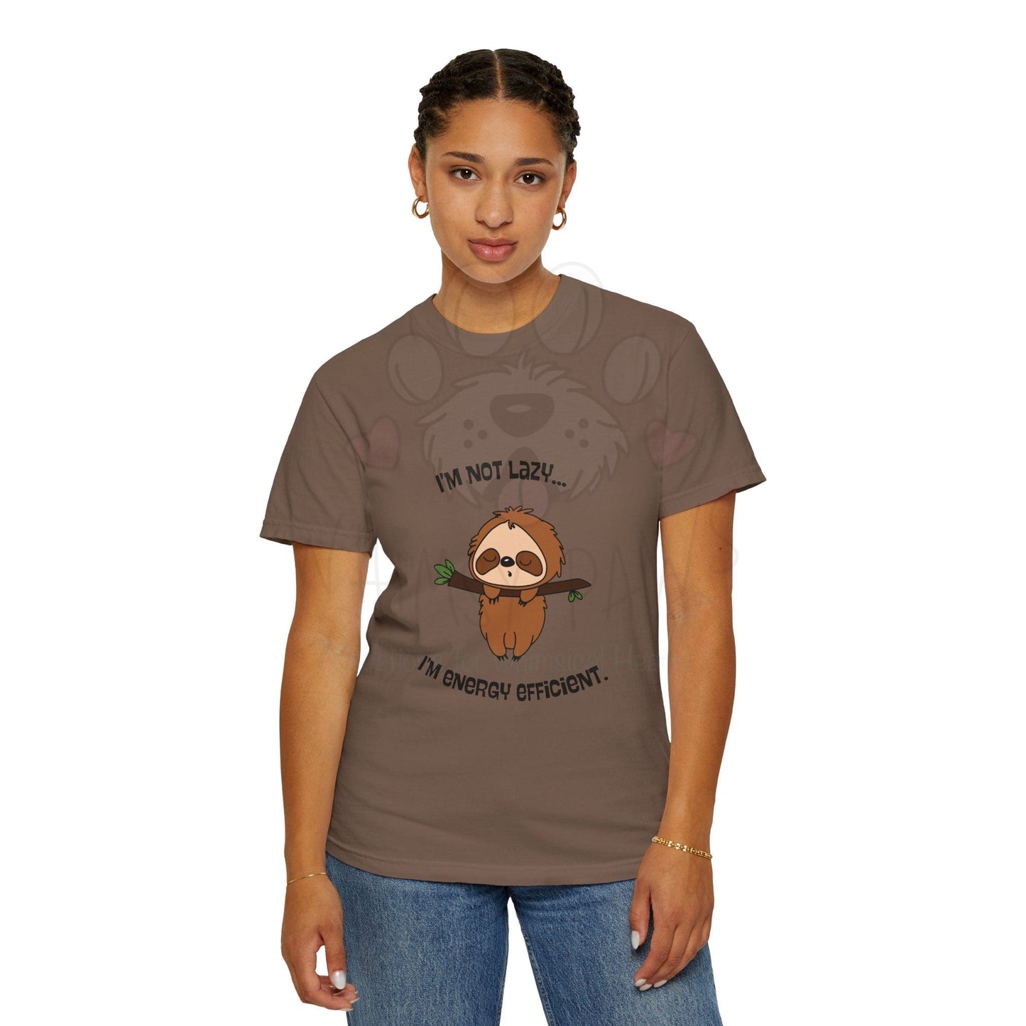 Funny Sloth T-Shirt - "I'm Not Lazy, I'm Energy Efficient" - Unisex Tee