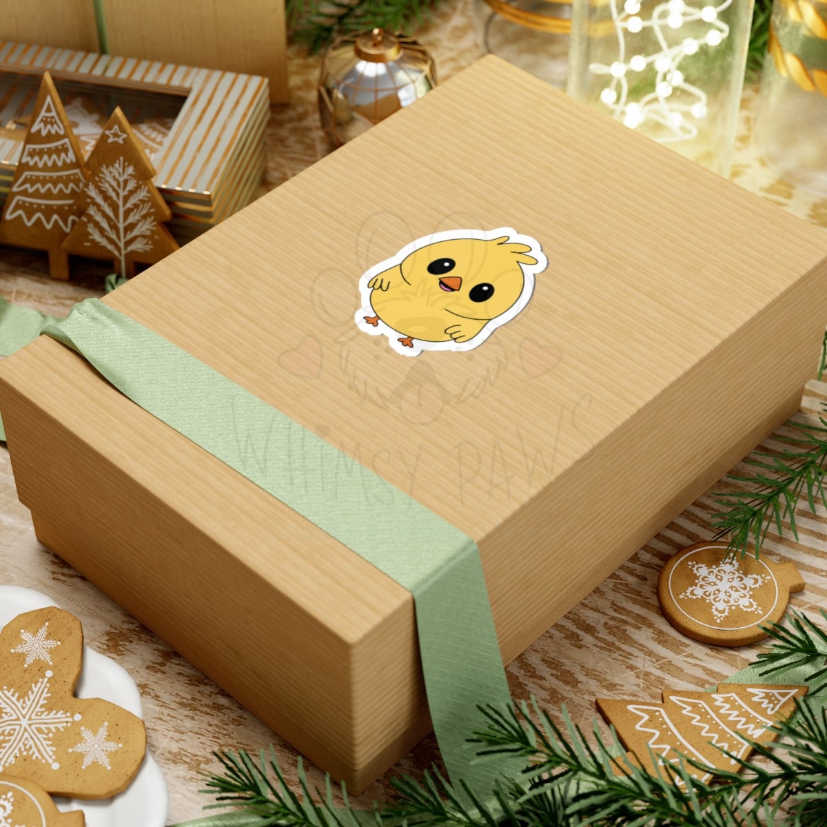 Cute Yellow Chick Kiss-Cut Stickers - Playful Decor for Laptops and Water Bottles